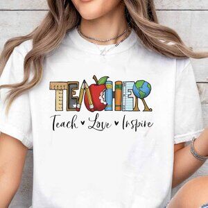Inspirational Teacher Shirts, Teach Love Inspire Shirt